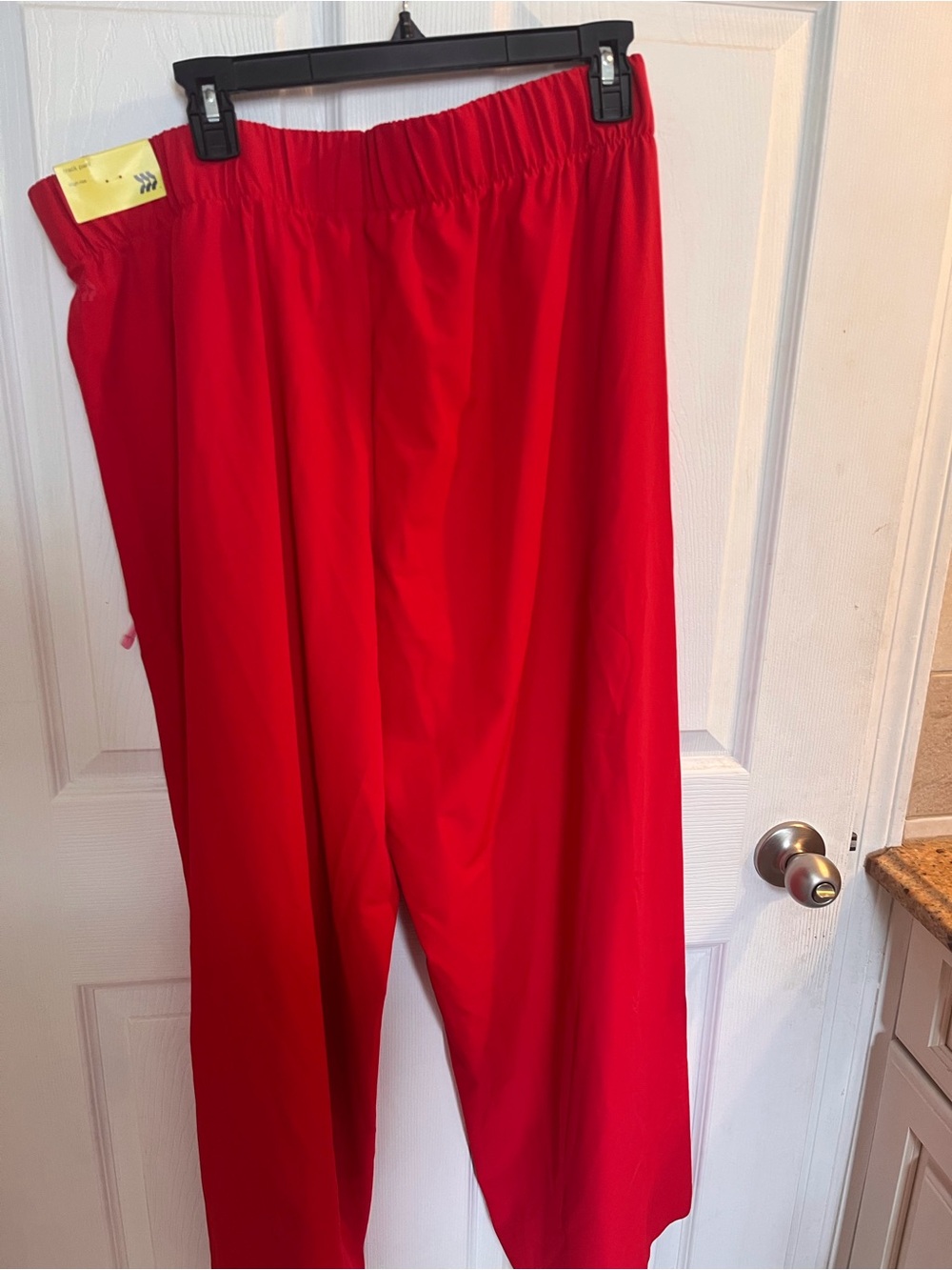 All In Motion Red Women’s Track Pants with Pink Trim - Picture 3 of 3